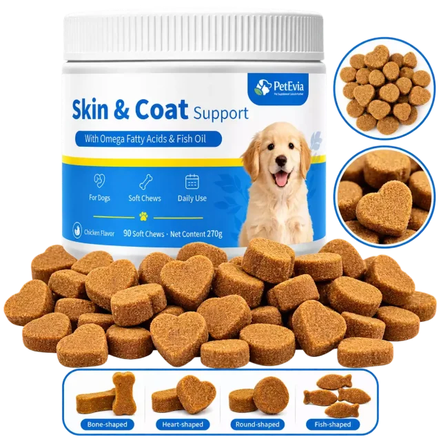 custom dog skin & coat soft chews