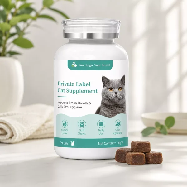 private label cat fresh breath soft chews