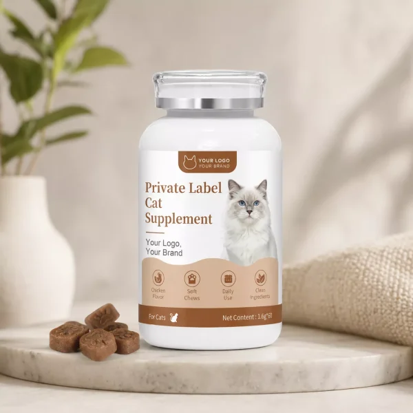 private label cat hairball control soft chews