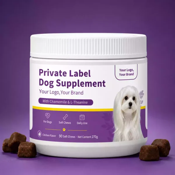 private label dog calming soft chews