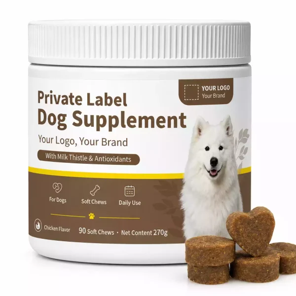 private label dog liver support soft chews
