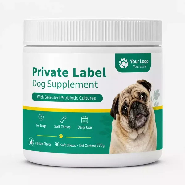 private label dog probiotic soft chews