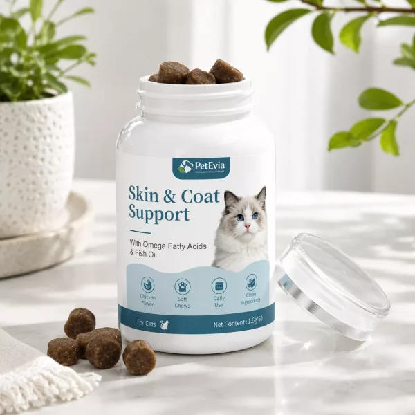 skin & coat care soft chews for cat