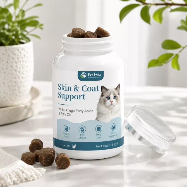skin & coat care soft chews for cat